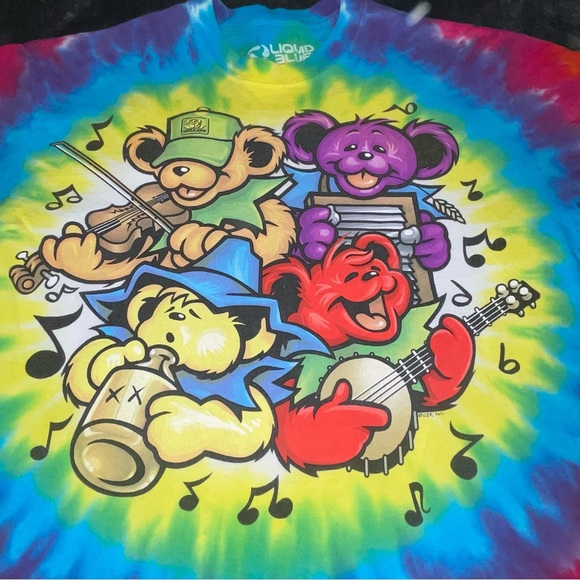 Liquid Blue Grateful Dead Jamboree men’s Tshirt Szie Medium Tie Dye Cotton - Picture 2 of 5